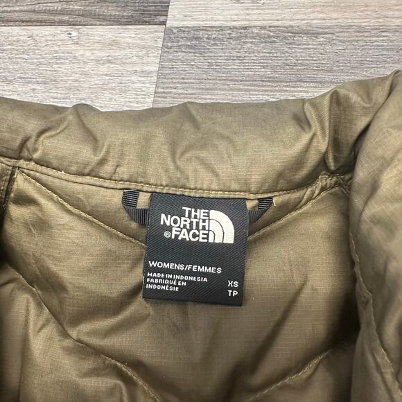 The North Face Flare Down RTO Army Green Womens XS Quilted Puffer Jacket 550 - Picture 3 of 9